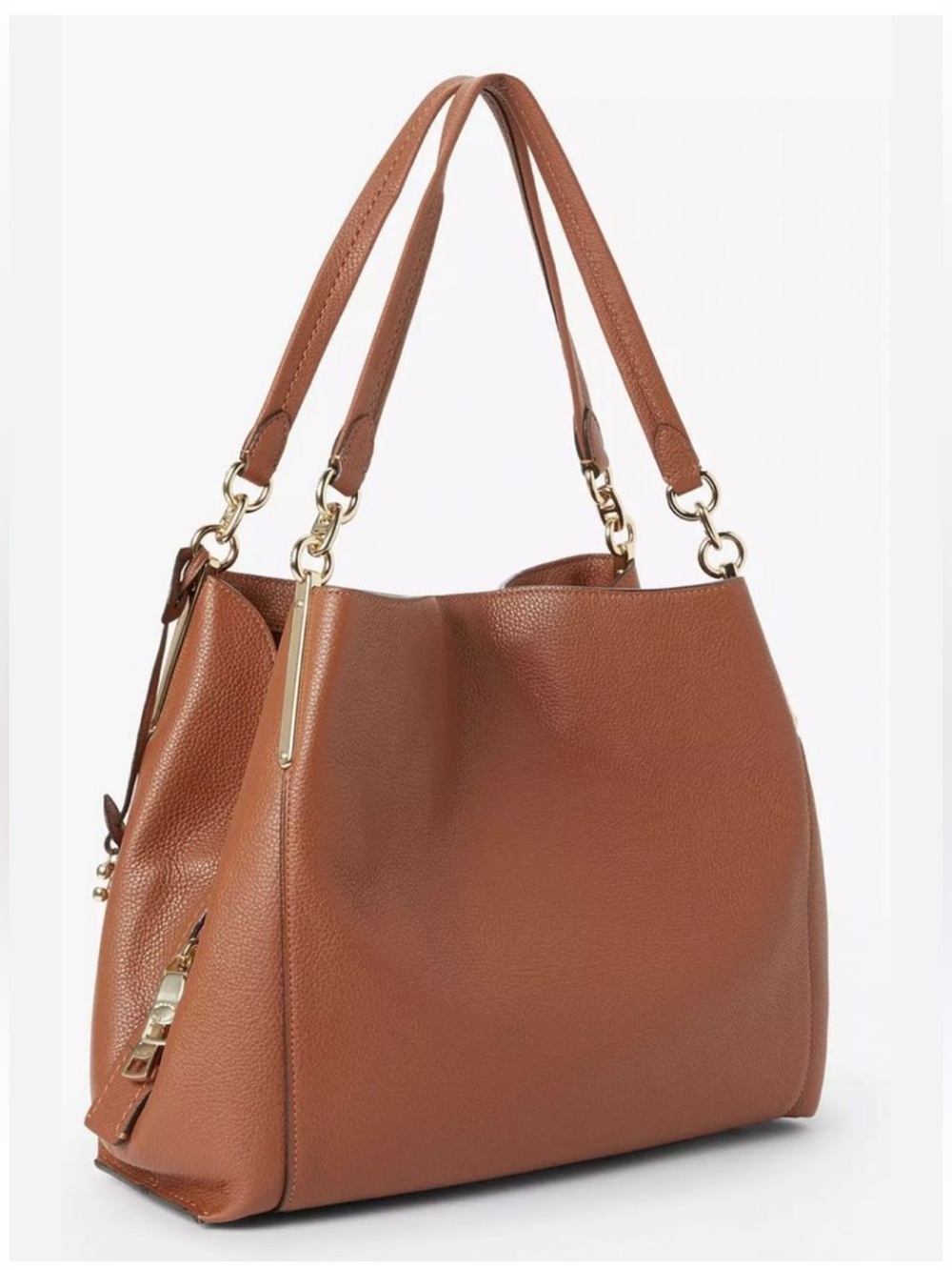 COACH Dalton 31 Brown Leather Shoulder Bag